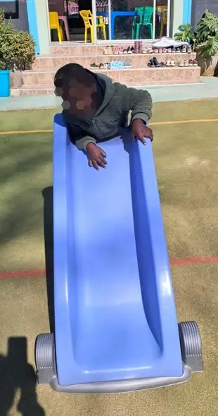 The slide in the playground