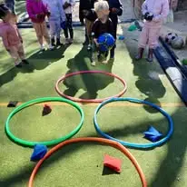 Hoops on the grass